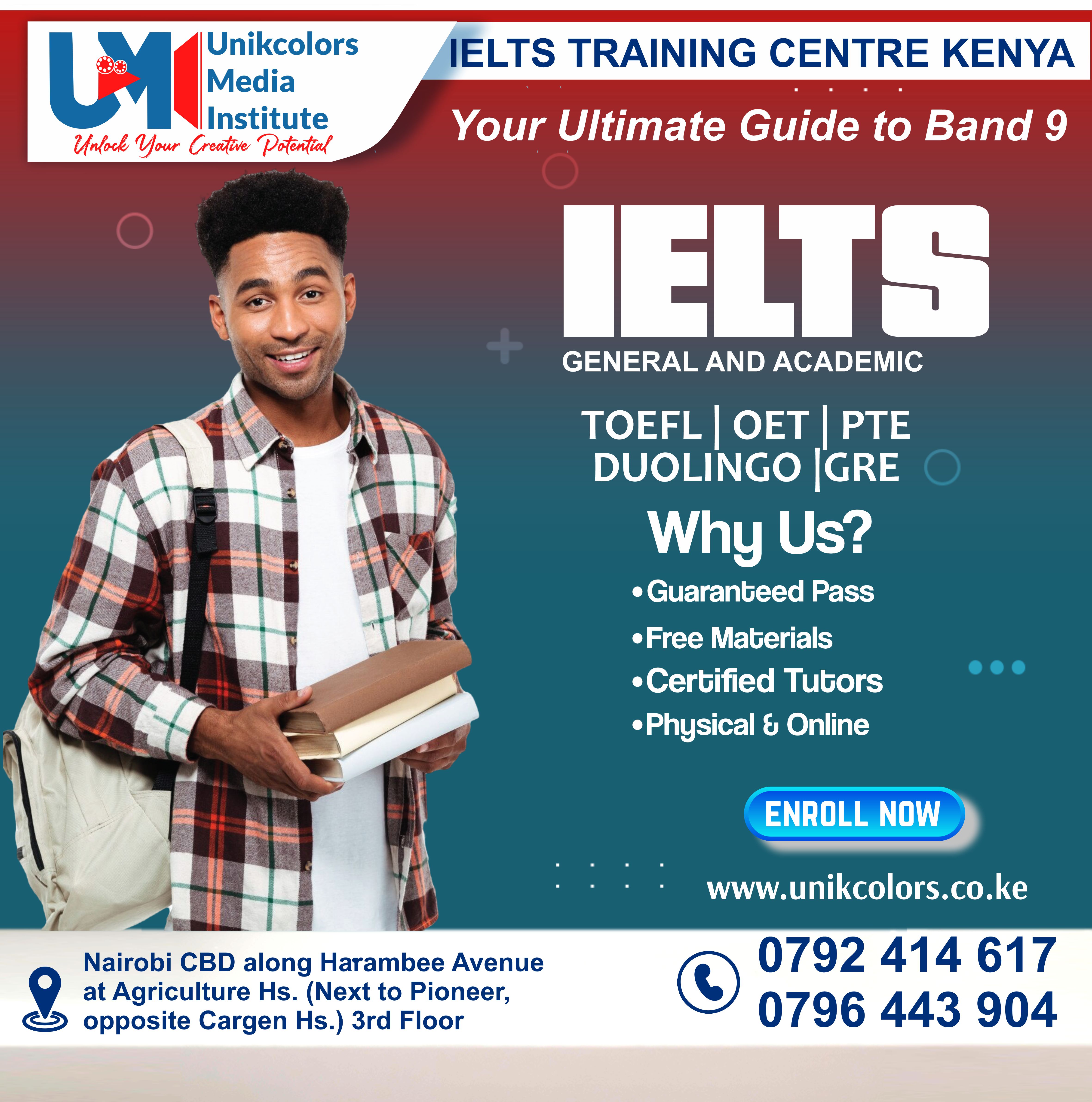 IELTS TRAINING CENTRE KENYA - IELTS PREPARATION | OET | TOEFL | PTE | GRE | DUOLINGO